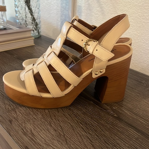 Lucky brand Women's Imana Strappy Slingback Platform Dress Sandals - Picture 8 of 12
